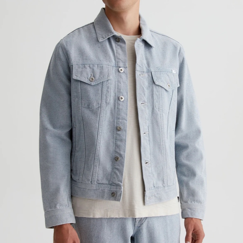 AG JEANS DART blue denim Jacket reclaimed indigo Men Adriano Goldschmied - NEW